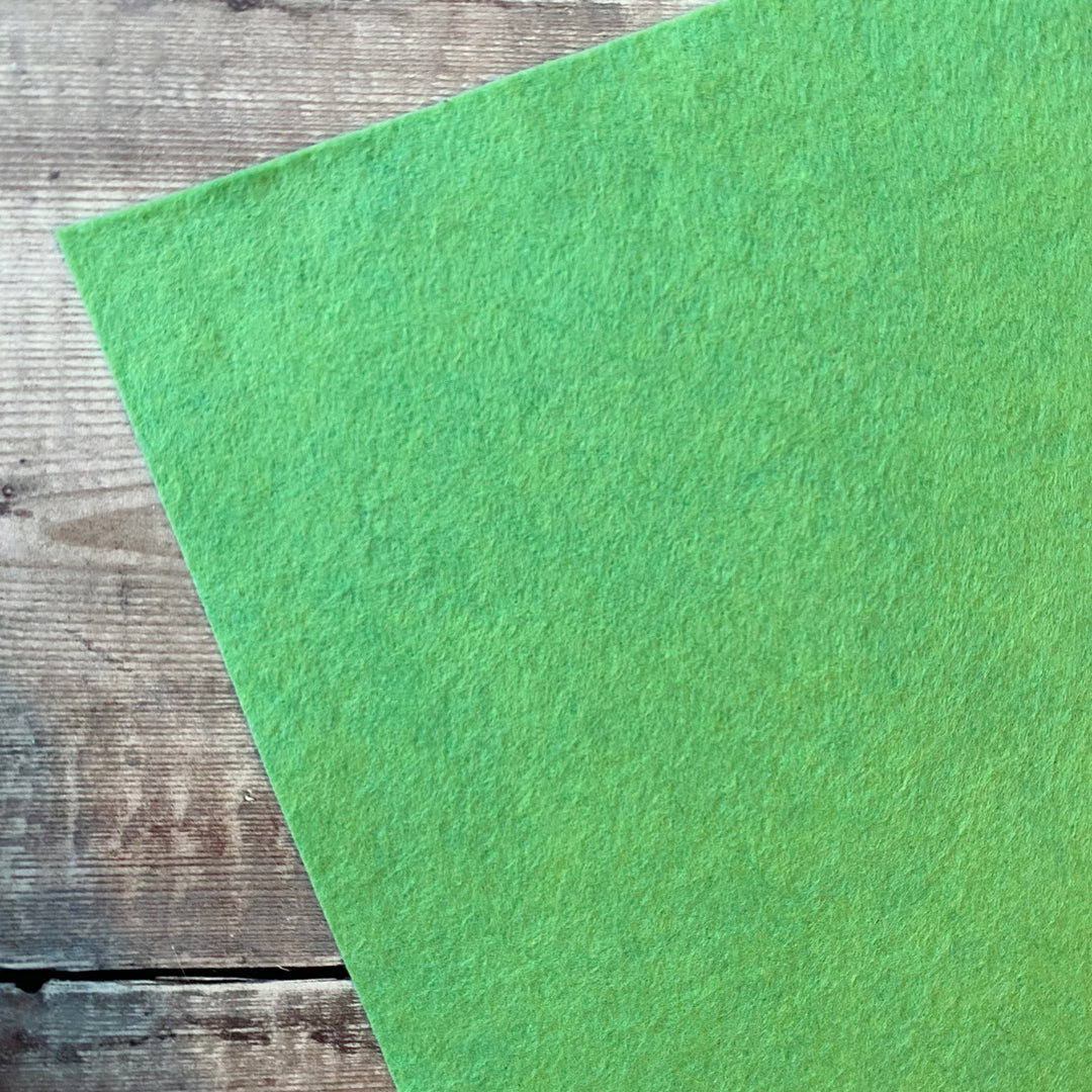 the handmade florist spearmint green wool blend felt with rayon