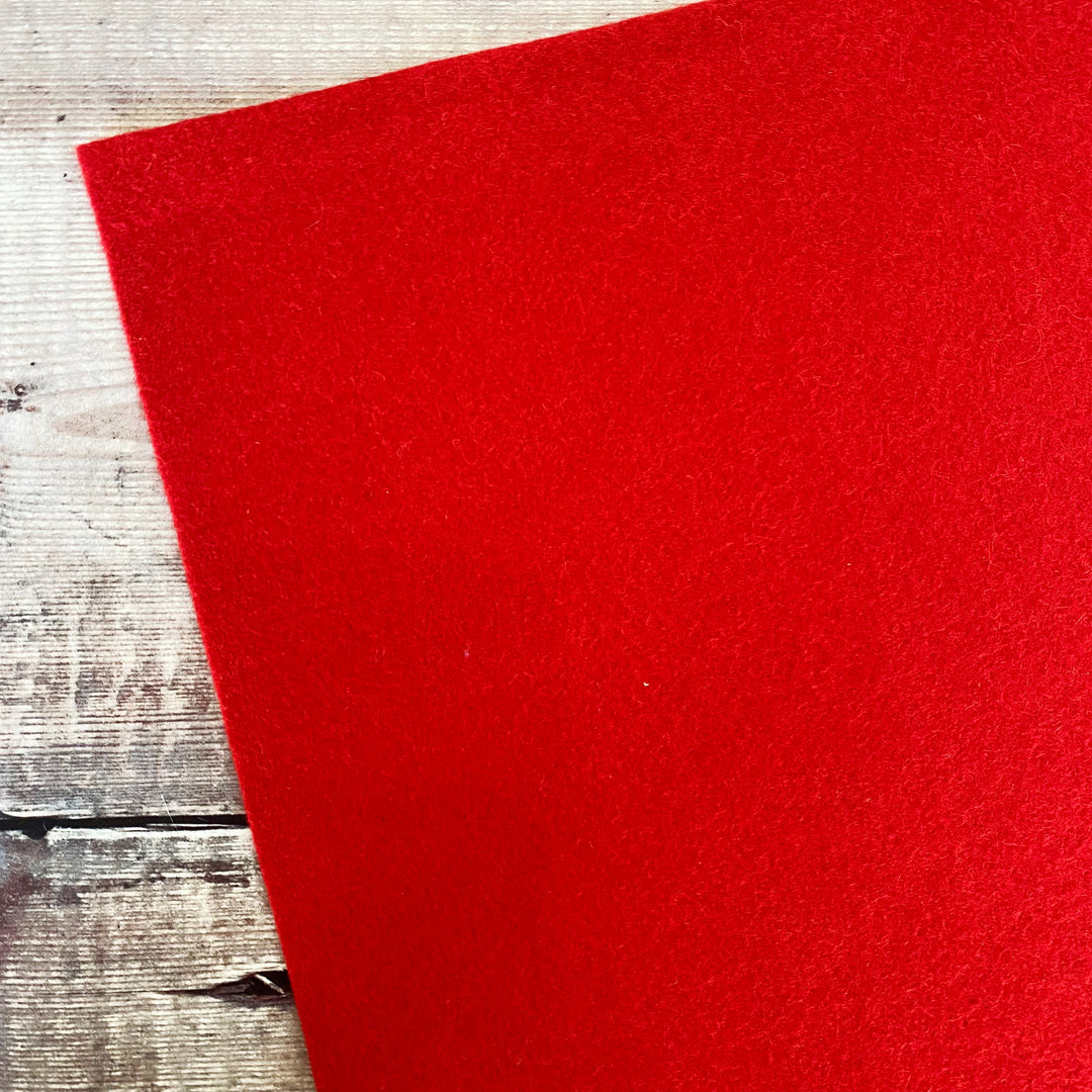 Wool Felt: Bright Red