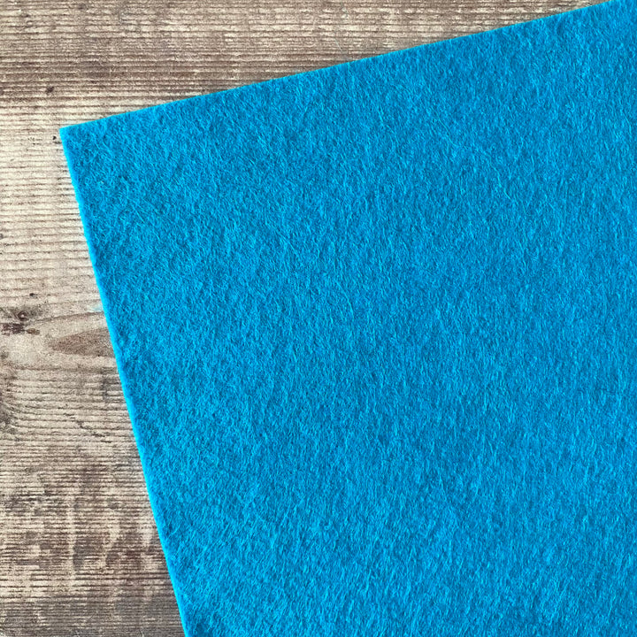 wool blend felt tropical blue - blue bayou - the handmade florist