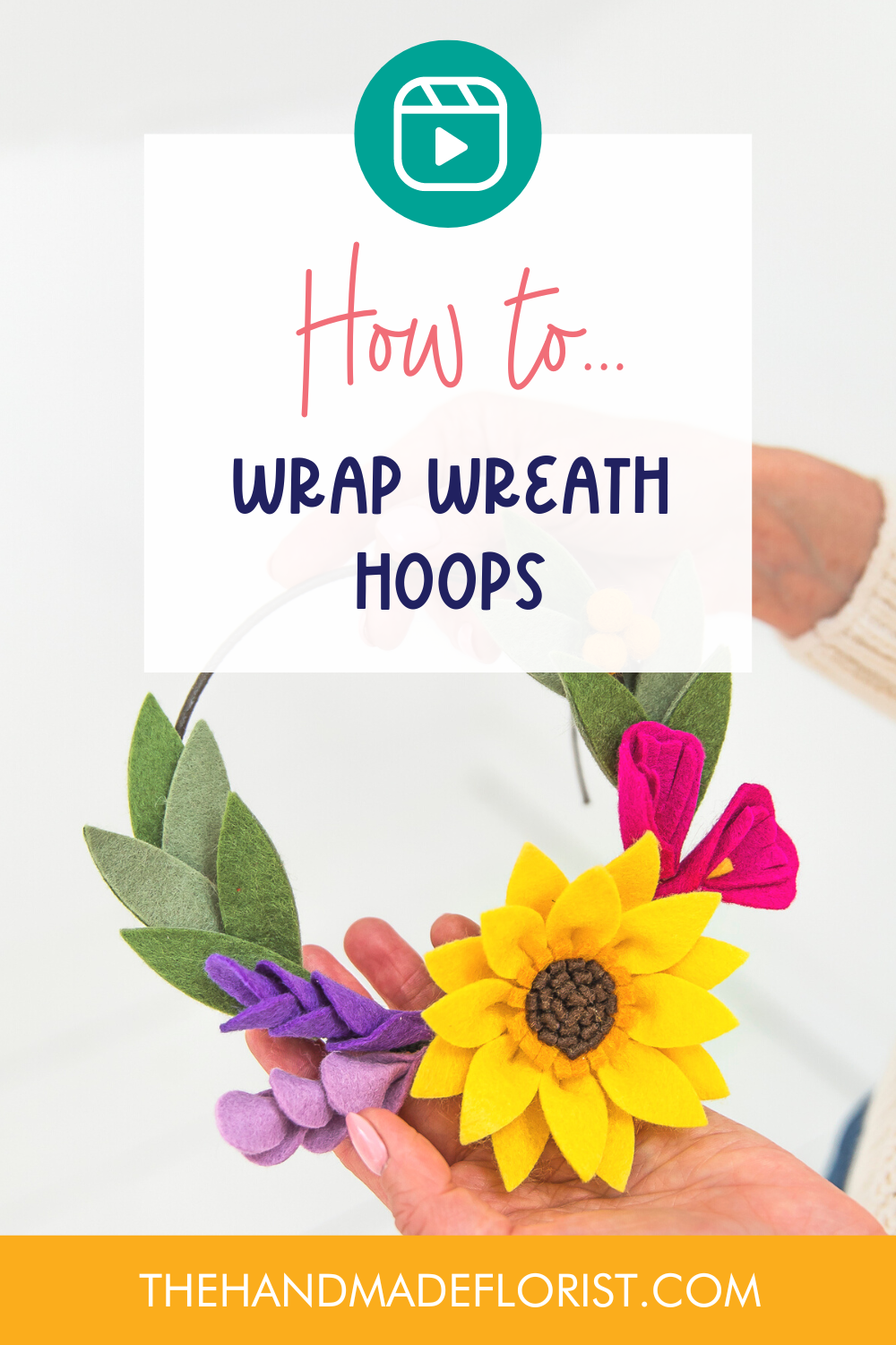 How to wrap wreath hoops video The Handmade Florist