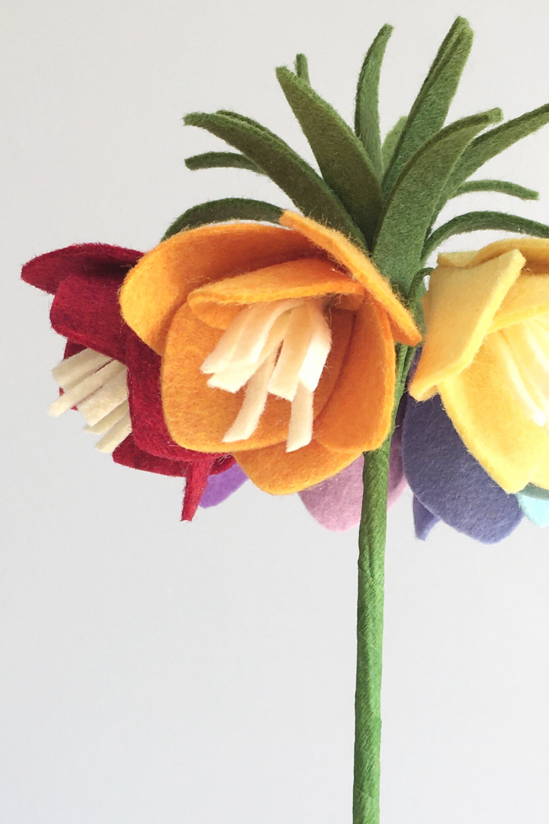 Felt Rainbow Crown Imperial Fritillary tutorial The Handmade Florist