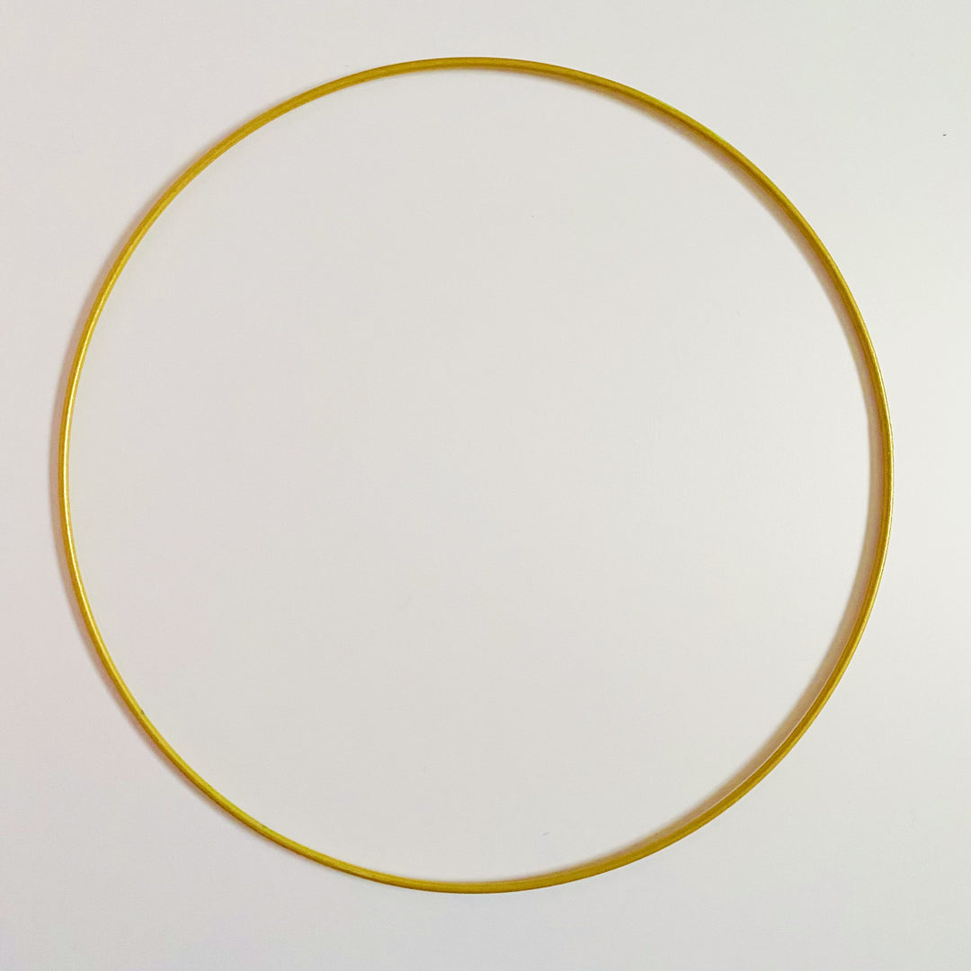 Metal wreath hoop 25cm - gold 