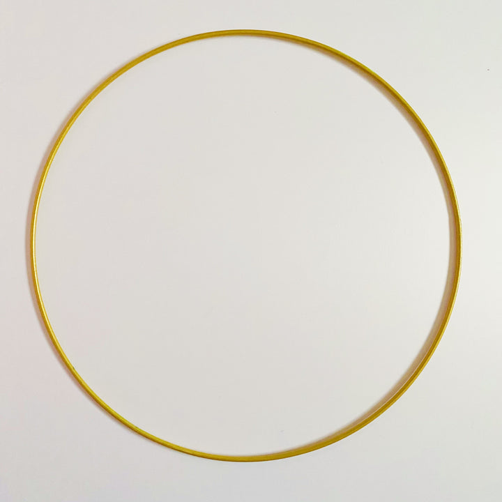 Metal wreath hoop 25cm - gold 