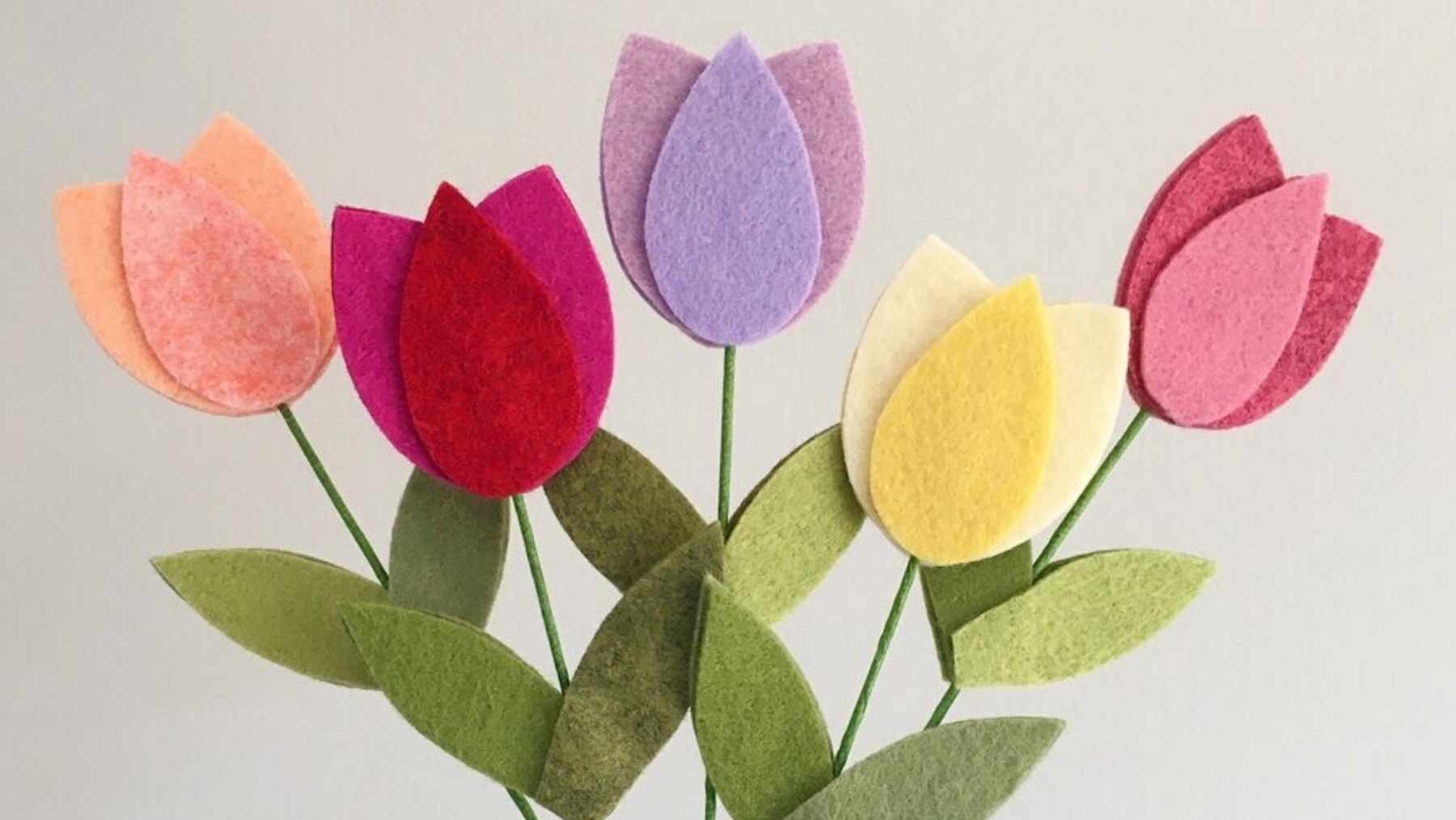 Felt tulip tutorial from The Handmade Florist