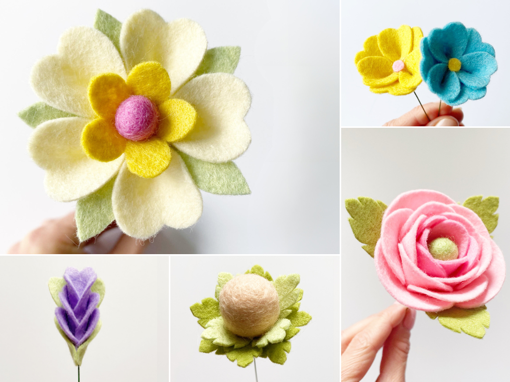 The Handmade Florist & Reef Make and Do spring felt flowers workshop