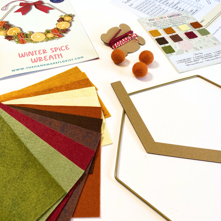 Winter Spice Wreath craft kit The Handmade Florist