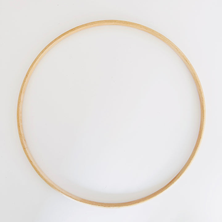 Wooden wreath hoop