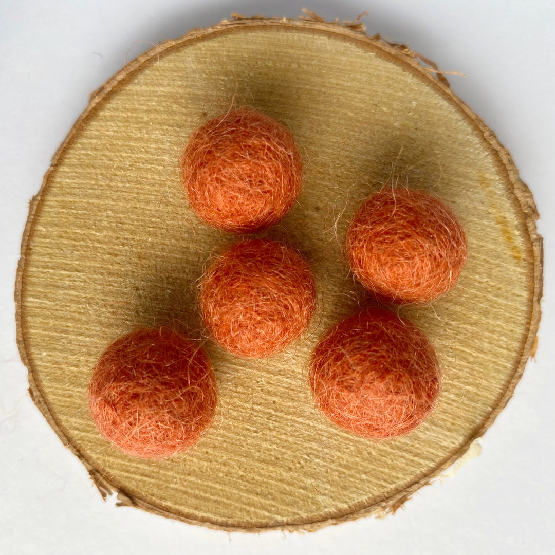 Felt Balls: Burnt Orange