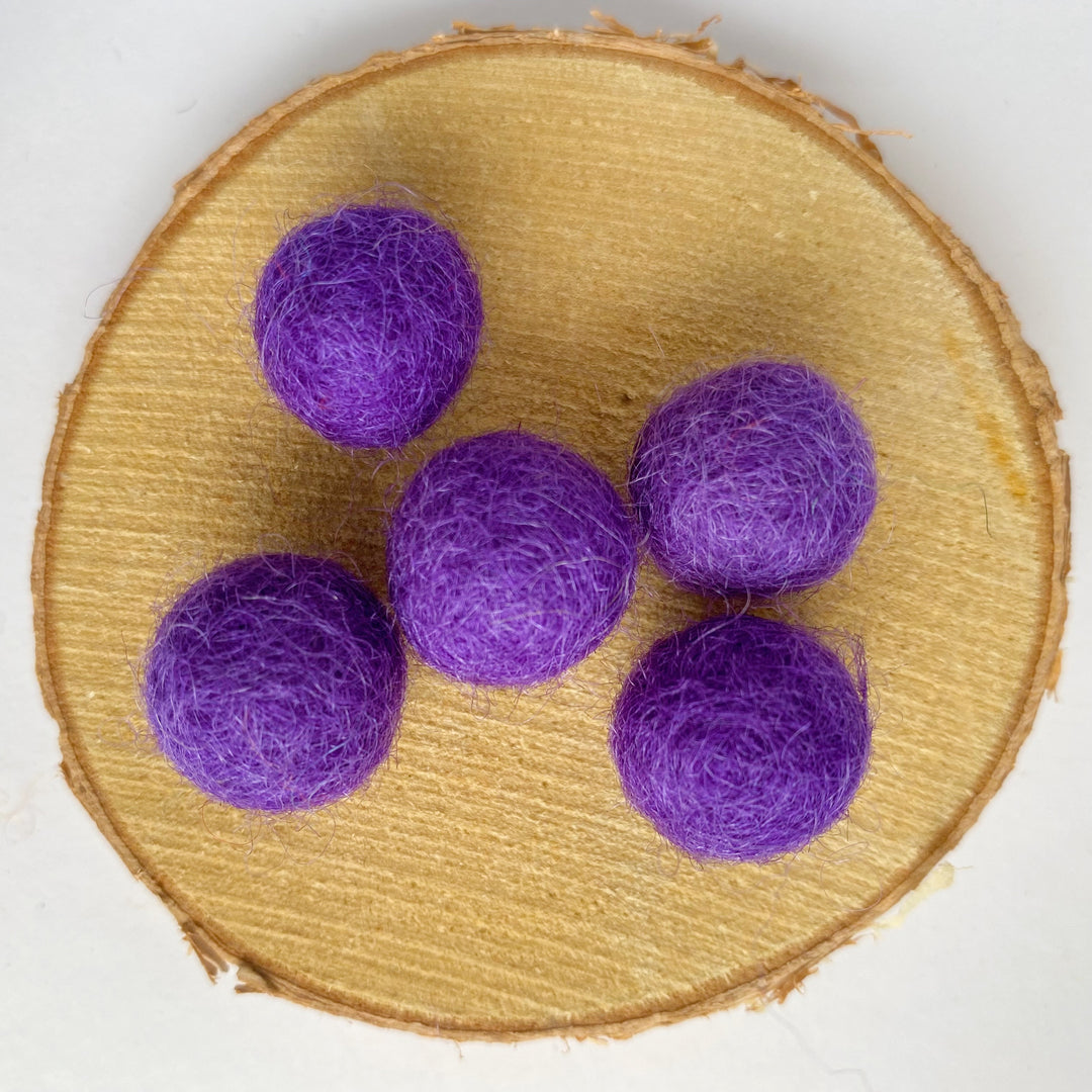 Felt Balls: Purple