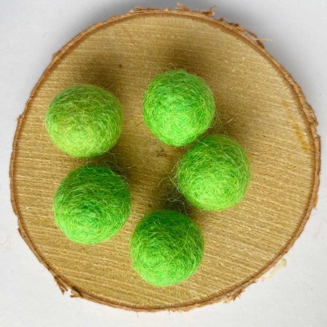 Felt Balls: Bright Green