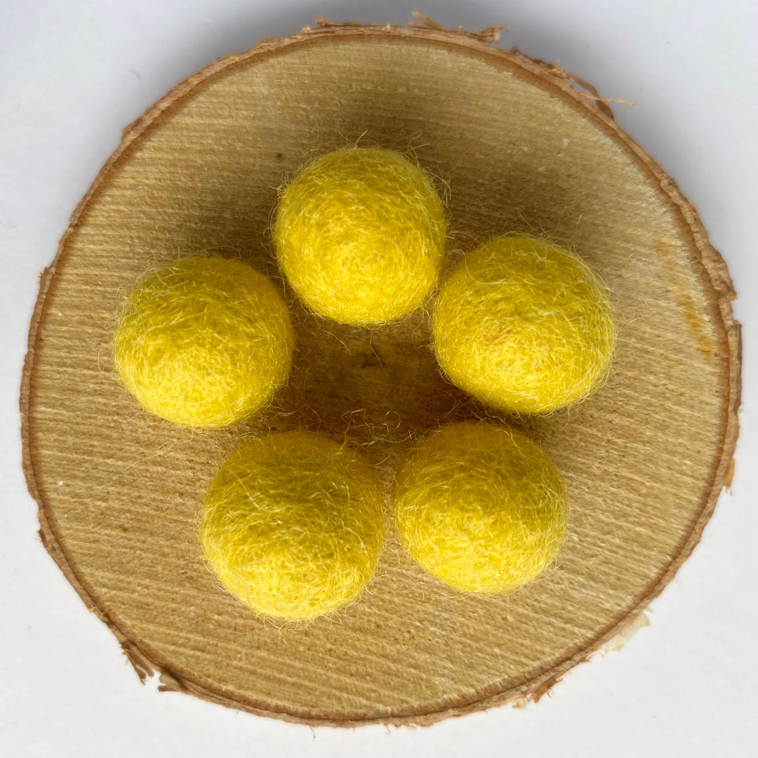 Felt Balls: Mustard Yellow