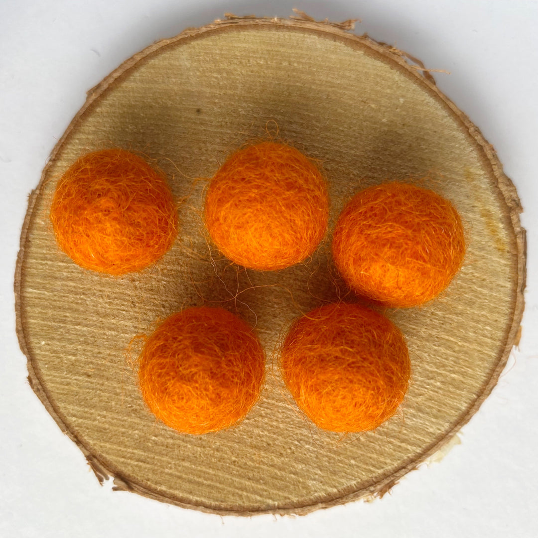 Felt Balls: Bright Orange