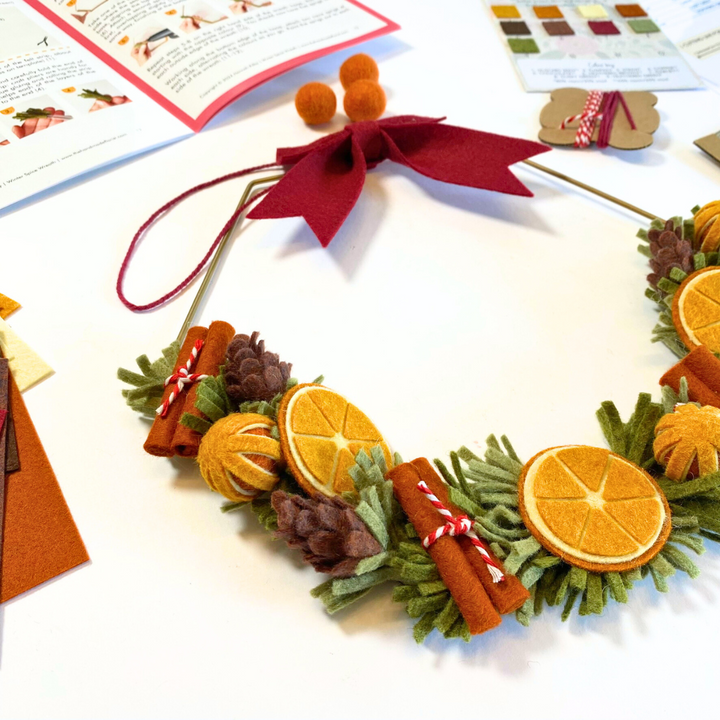 Winter Spice Wreath craft kit The Handmade Florist