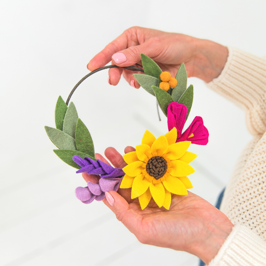 Sunshine Mini Wreath craft kit The Handmade Florist