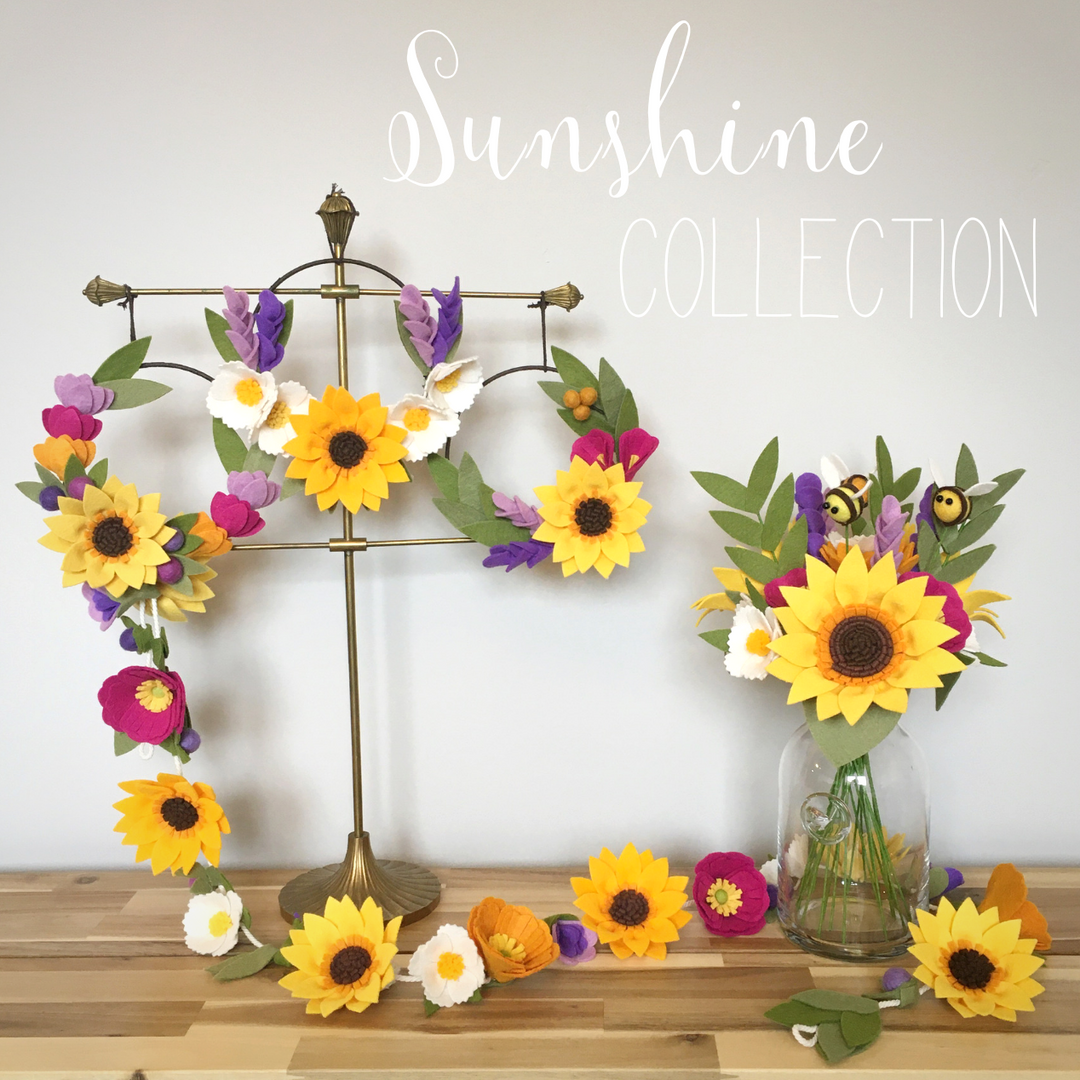 Sunshine Collection felt flowers by The Handmade Florist