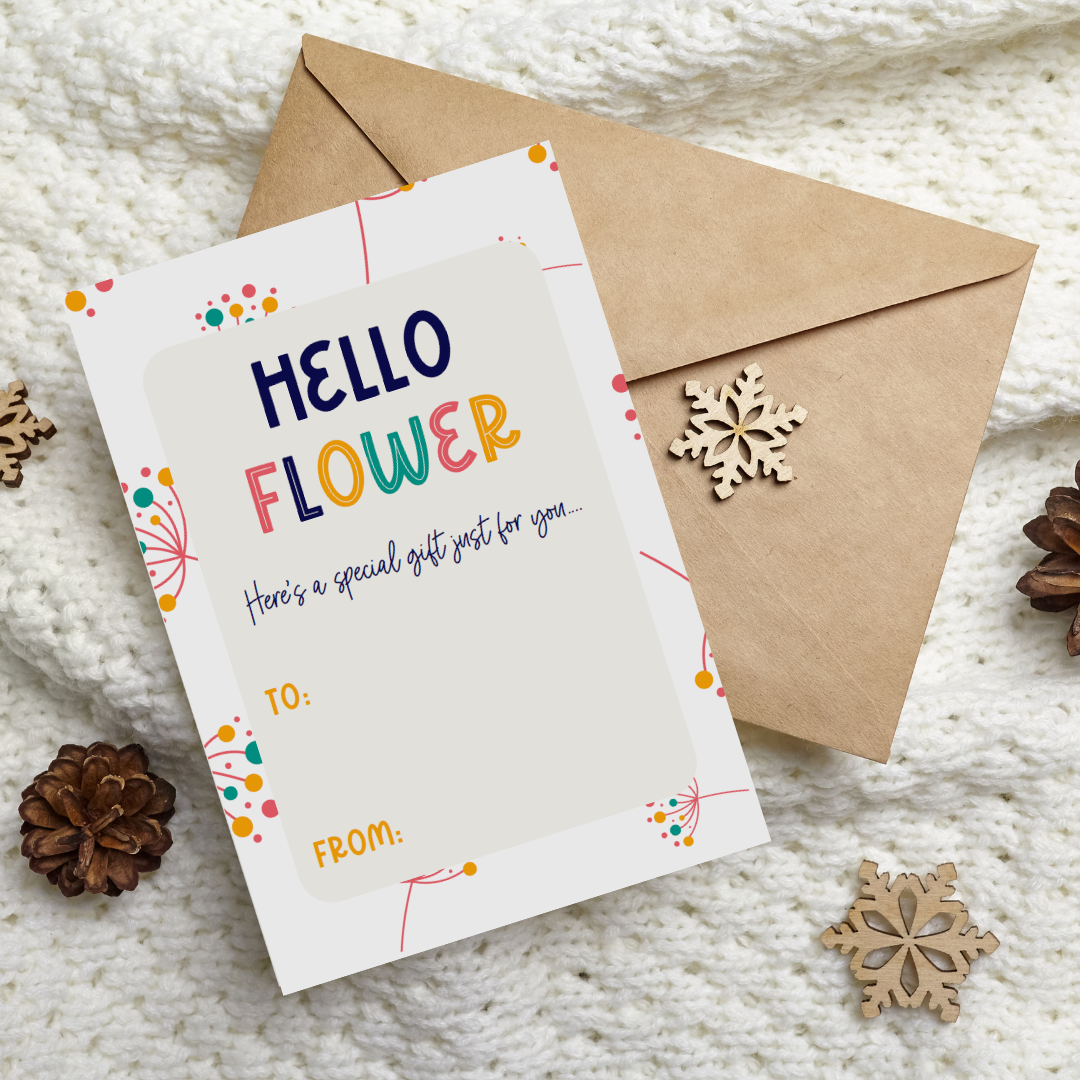 The Handmade Florist gift card Hello Flower