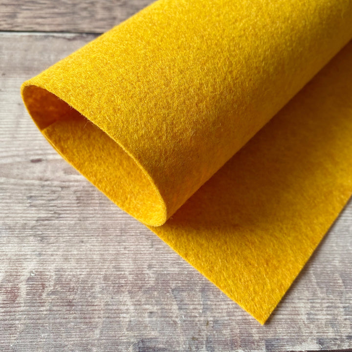 Mustard Seed wool blend A4 single felt sheet