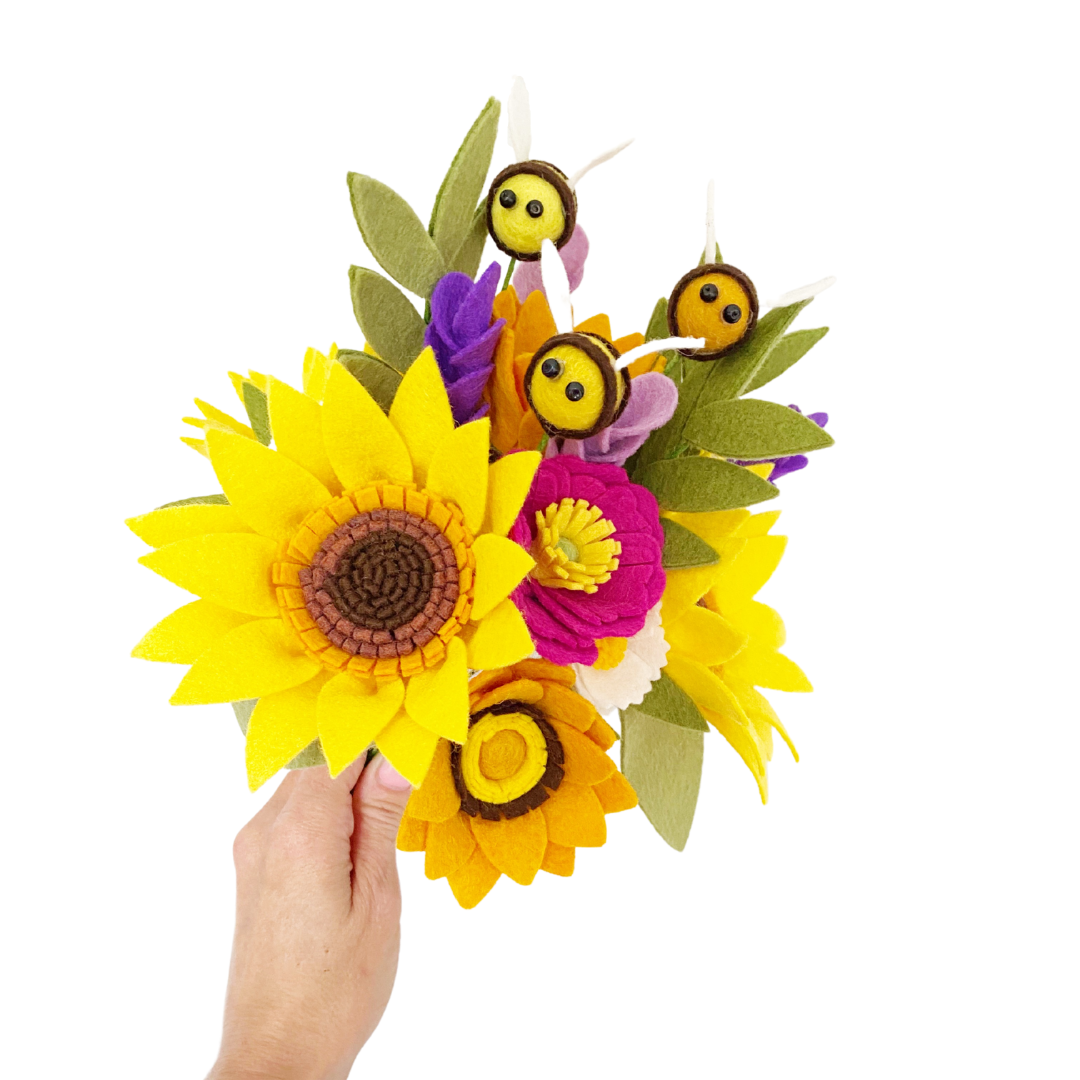Sunshine Bee Bouquet craft kit by The Handmade Florist