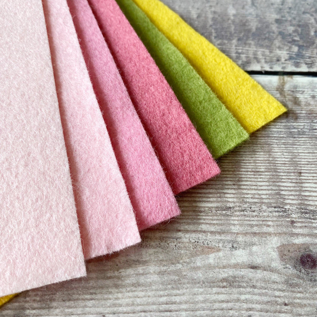Wool felt pack The Posy Collection Cherry Blossom from The Handmade Florist