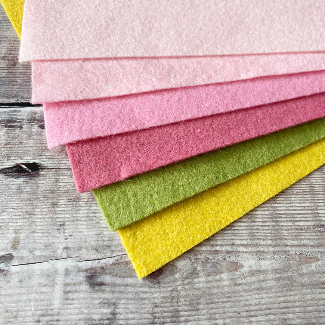 Wool felt pack The Posy Collection Cherry Blossom from The Handmade Florist