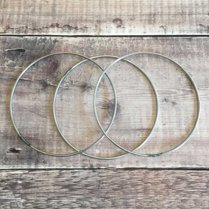 Metal wreath hoops 12cm (x3)