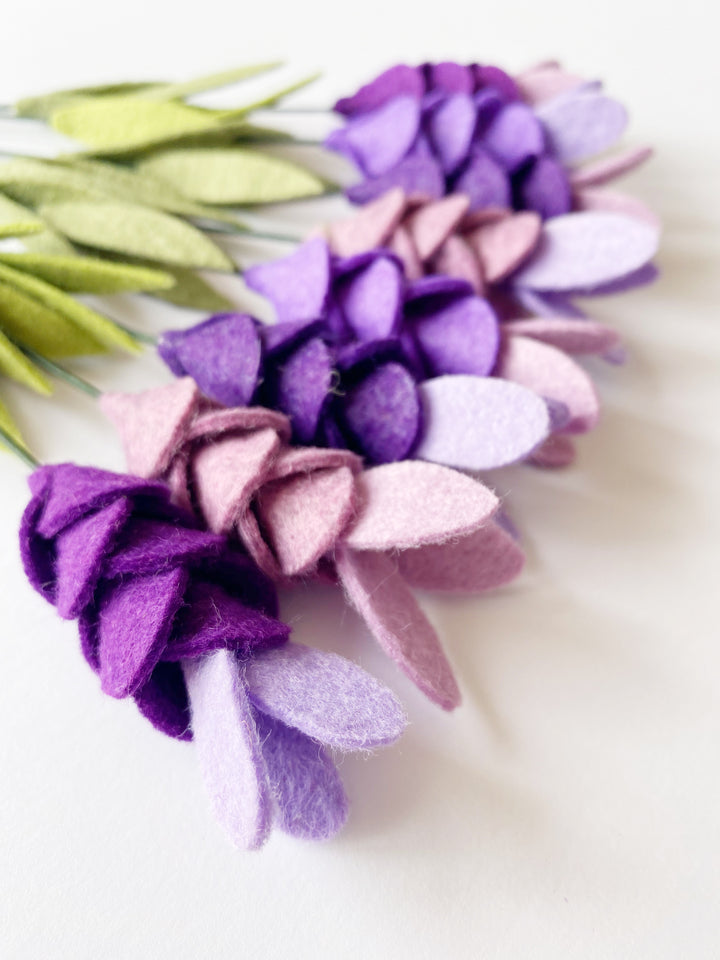 Posy Collection French Lavender felt flower craft kit The Handmade Florist