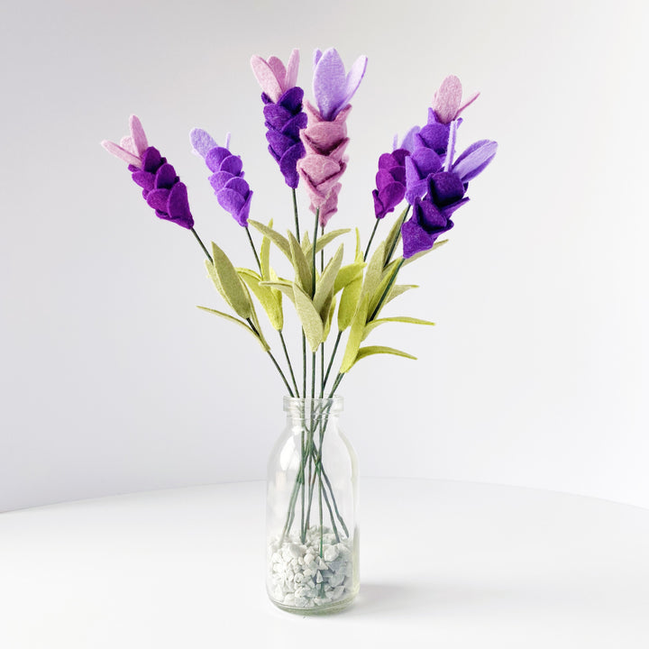 Posy Collection French Lavender felt flower craft kit The Handmade Florist