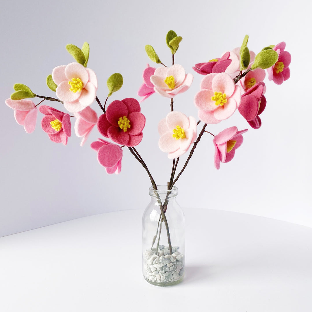 Posy Collection Cherry Blossom felt flower craft kit The Handmade Florist