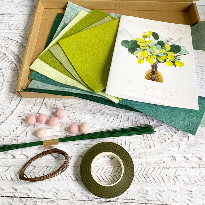 The Evergreen Bouquet craft kit